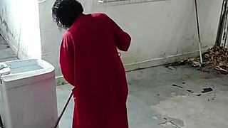 i got caught naked sweeping by my neighbor who made me suck him