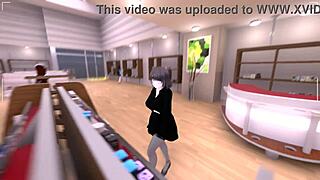 Secretly Exposing Under Naked Coat in Public Anime Game