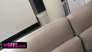 Teen best friends turn pajama party into lesbian fuck fest