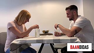 morbosa situation with hot blonde milf she met. licking big cock and tits