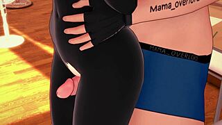 Girlfriend dresses as Enderman for bedtime hentai play in 3D Minecraft