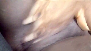 Chubby babe's pink pussy masturbation up close in tight wet action