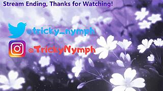 Cute Slut in Fishnets and Bunny Outfit Cums Hard on Live Stream