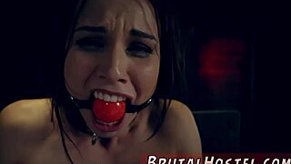 Rough anal punishment for bound teen doll