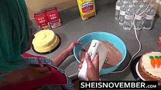 step brother fucks cute step sister msnovember in kitchen