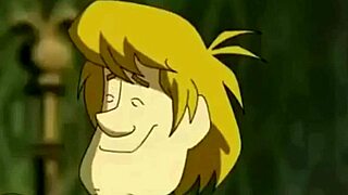 Velma and Shaggy’s hot scene with rough anal sex and creampie in this cartoon porn parody