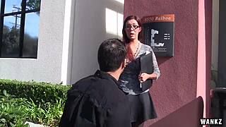 Watch this bitchy milf boss get tamed by a hard dick.