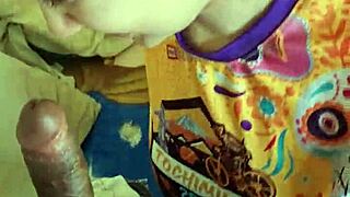 Sloppy head action with skinny whore taking cum in mouth daily