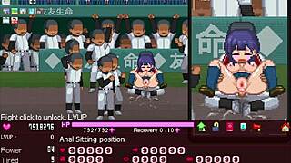 The manager serves all in the Okeyutei hentai game with anal and creampie