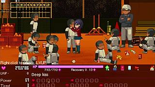 The manager serves all in the Okeyutei hentai game with anal and creampie