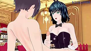 I watched Tatsumaki and Fubuki in bunny girl outfits having intense sex in this One-Punch Man hentai