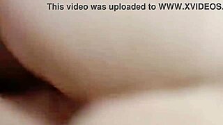 Hardcore lesbian action with cum in shaved pussy