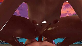 Tracer from Overwatch in a 3D animated SFM scene