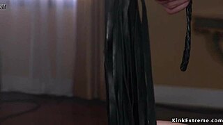 this blonde with fake boobs gets her ass whipped in bdsm