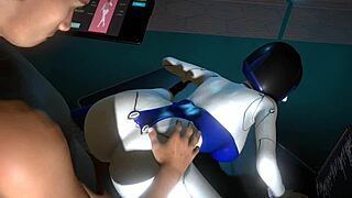 Demi sex robot in intense anal parody test