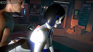 Demi sex robot in intense anal parody test