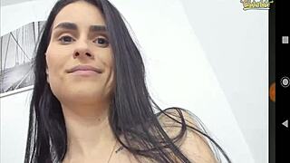 Slim bigtits girl masturbates on webcam