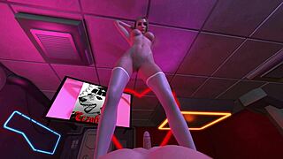 Cyberpunk whore's big ass in 3D animation