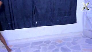 latina babe shows off tit job skills with cock