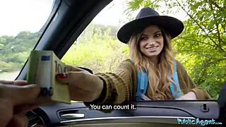 yo, picked up big tits hitchhiker nicole rae for a wild public pov blowjob!