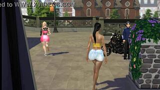 Sims 4 porn with Spanish dialogue and anime style