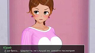 3D animated Asian threesome with big nipple play and ass fucking