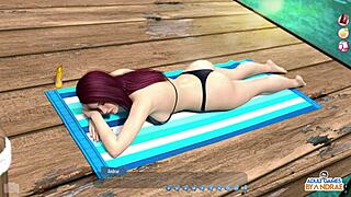 Peeping Tom spies on Naomi's pussy in threesome creampie scene