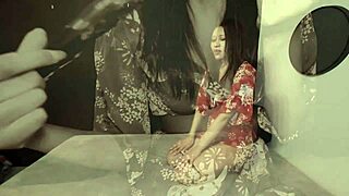 half black oriran girl in intimate scene