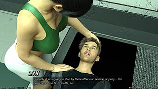 I stranded in space with big tits milf doing hot yoga