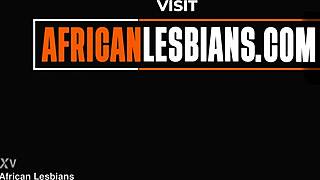 Black teen lesbians have fun with fingering and squirting in the shower