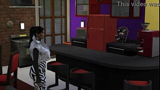 Sims 4 porn with Spanish dialogue and anime style