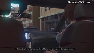 3D adult cartoon MILF character performs a blowjob - a video game-like experience