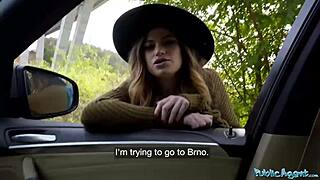 yo, picked up big tits hitchhiker nicole rae for a wild public pov blowjob!