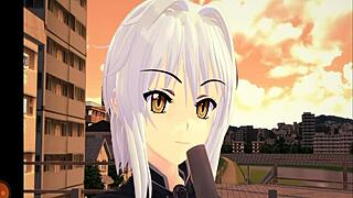 High school dxd parody with intense blowjob scenes