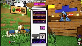 warden craves steve's huge cock in hornycraft parody, getting creampied