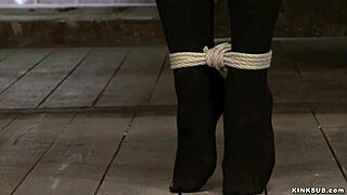 My Big Tits Slave Tied Tight and Caned Hard for Pleasure