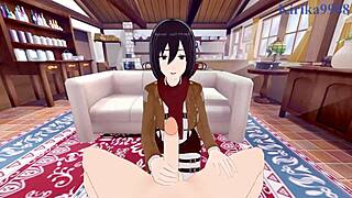 Mikasa ackerman and annie leonhart intense sex - shingeki no kyojin pov hentai 😈