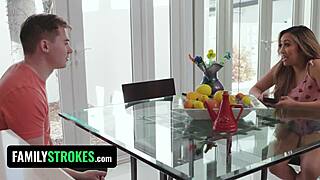 Familystrokes - sexy latina babe finds pleasurable ways to connect with her ex-boyfriend