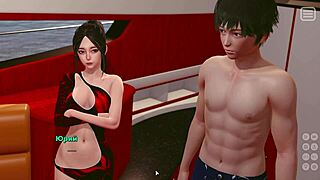 3D animated video of a blonde-haired girl and her bully boyfriend having sex