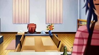 Step-sis gets naughty while step-mom is in the kitchen