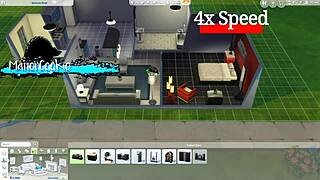 Sims 4 wicked mod: playing naked with curvy neighbor in uncensored fun