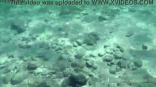 Public exhibitionist German teen VeronikaVonk flashes big boobs by the sea