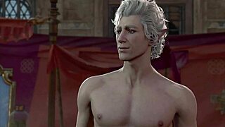 Gay fantasy adventure in Baldur's Gate 3 with Astarion
