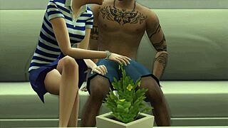 Sims 4 wicked mod: playing naked with curvy neighbor in uncensored fun