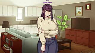 Amy Meets Special Roommate And Showers In Hentai Game