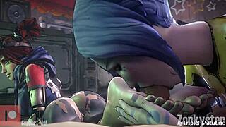 3d animated footjob compilation with feet in hentai sfm blender