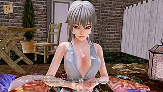 Beautiful women in animated 3D porn movie in a hotel room