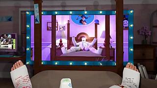 3dgspot horny brunette deepthroats and rides big cock in 3d cartoon