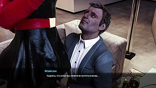 in this 3d cartoon, the blonde gets fingered and sucks nipples publicly