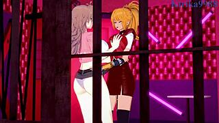 sagiri, setsuko, and excellen feel intense passion in lesbian hentai play